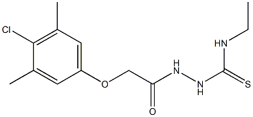 1-[[2-(4-chloro-3,5-dimethylphenoxy)acetyl]amino]-3-ethylthiourea 구조식 이미지