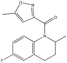 (6-fluoro-2-methyl-3,4-dihydro-2H-quinolin-1-yl)-(5-methyl-1,2-oxazol-3-yl)methanone 구조식 이미지