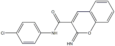 N-(4-chlorophenyl)-2-iminochromene-3-carboxamide 구조식 이미지