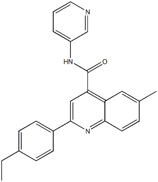 2-(4-ethylphenyl)-6-methyl-N-pyridin-3-ylquinoline-4-carboxamide 구조식 이미지