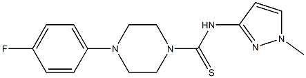 4-(4-fluorophenyl)-N-(1-methylpyrazol-3-yl)piperazine-1-carbothioamide Structure