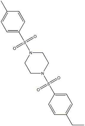 1-(4-ethylphenyl)sulfonyl-4-(4-methylphenyl)sulfonylpiperazine 구조식 이미지