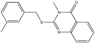 3-methyl-2-[(3-methylphenyl)methylsulfanyl]quinazolin-4-one Structure