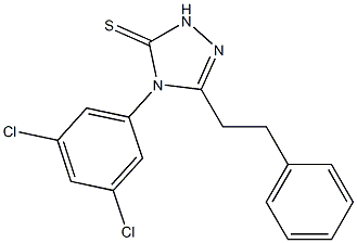 4-(3,5-dichlorophenyl)-3-(2-phenylethyl)-1H-1,2,4-triazole-5-thione Structure