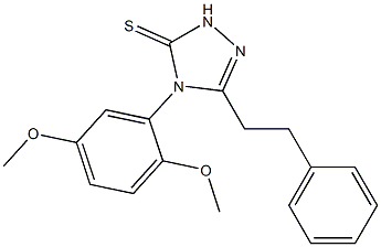 4-(2,5-dimethoxyphenyl)-3-(2-phenylethyl)-1H-1,2,4-triazole-5-thione Structure