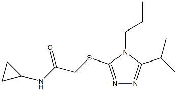 N-cyclopropyl-2-[(5-propan-2-yl-4-propyl-1,2,4-triazol-3-yl)sulfanyl]acetamide Structure