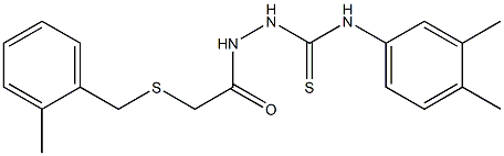 1-(3,4-dimethylphenyl)-3-[[2-[(2-methylphenyl)methylsulfanyl]acetyl]amino]thiourea Structure