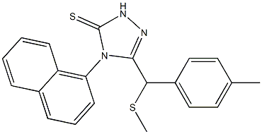 3-[(4-methylphenyl)methylsulfanylmethyl]-4-naphthalen-1-yl-1H-1,2,4-triazole-5-thione 구조식 이미지