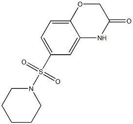 6-piperidin-1-ylsulfonyl-4H-1,4-benzoxazin-3-one 구조식 이미지