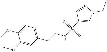 N-[2-(3,4-dimethoxyphenyl)ethyl]-1-ethylpyrazole-4-sulfonamide 구조식 이미지