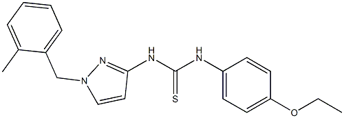 1-(4-ethoxyphenyl)-3-[1-[(2-methylphenyl)methyl]pyrazol-3-yl]thiourea Structure