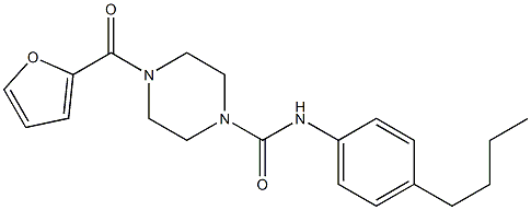 N-(4-butylphenyl)-4-(furan-2-carbonyl)piperazine-1-carboxamide Structure