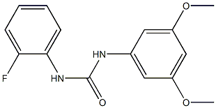 1-(3,5-dimethoxyphenyl)-3-(2-fluorophenyl)urea Structure