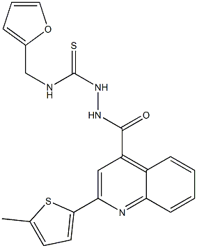 1-(furan-2-ylmethyl)-3-[[2-(5-methylthiophen-2-yl)quinoline-4-carbonyl]amino]thiourea 구조식 이미지