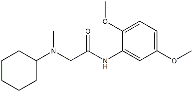 2-[cyclohexyl(methyl)amino]-N-(2,5-dimethoxyphenyl)acetamide Structure