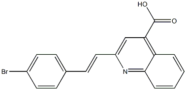 2-[(E)-2-(4-bromophenyl)ethenyl]quinoline-4-carboxylic acid 구조식 이미지