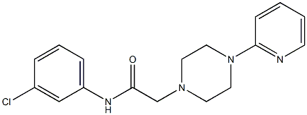 N-(3-chlorophenyl)-2-(4-pyridin-2-ylpiperazin-1-yl)acetamide Structure