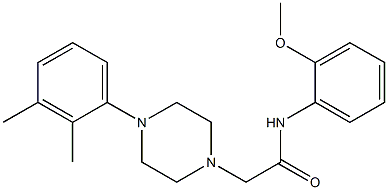 2-[4-(2,3-dimethylphenyl)piperazin-1-yl]-N-(2-methoxyphenyl)acetamide 구조식 이미지