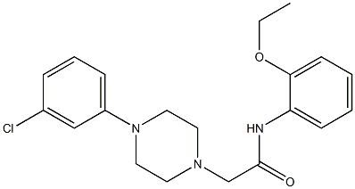 2-[4-(3-chlorophenyl)piperazin-1-yl]-N-(2-ethoxyphenyl)acetamide 구조식 이미지