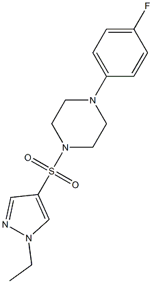 1-(1-ethylpyrazol-4-yl)sulfonyl-4-(4-fluorophenyl)piperazine Structure