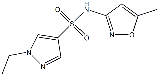 1-ethyl-N-(5-methyl-1,2-oxazol-3-yl)pyrazole-4-sulfonamide 구조식 이미지