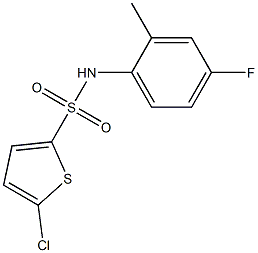 5-chloro-N-(4-fluoro-2-methylphenyl)thiophene-2-sulfonamide Structure