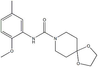 N-(2-methoxy-5-methylphenyl)-1,4-dioxa-8-azaspiro[4.5]decane-8-carboxamide Structure