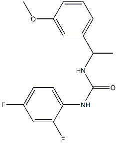 1-(2,4-difluorophenyl)-3-[1-(3-methoxyphenyl)ethyl]urea Structure