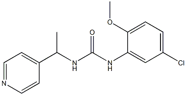 1-(5-chloro-2-methoxyphenyl)-3-(1-pyridin-4-ylethyl)urea 구조식 이미지