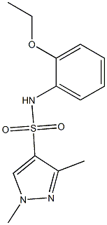 N-(2-ethoxyphenyl)-1,3-dimethylpyrazole-4-sulfonamide 구조식 이미지