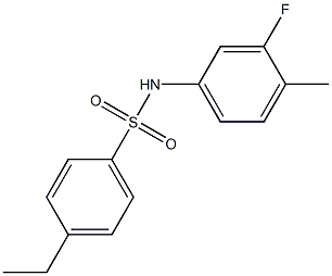 4-ethyl-N-(3-fluoro-4-methylphenyl)benzenesulfonamide 구조식 이미지