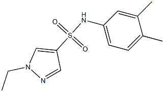 N-(3,4-dimethylphenyl)-1-ethylpyrazole-4-sulfonamide 구조식 이미지