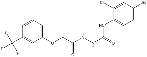 1-(4-bromo-2-chlorophenyl)-3-[[2-[3-(trifluoromethyl)phenoxy]acetyl]amino]urea Structure