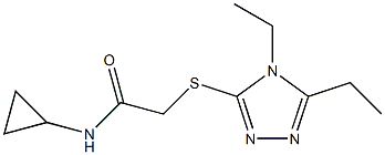 N-cyclopropyl-2-[(4,5-diethyl-1,2,4-triazol-3-yl)sulfanyl]acetamide 구조식 이미지