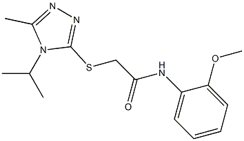 N-(2-methoxyphenyl)-2-[(5-methyl-4-propan-2-yl-1,2,4-triazol-3-yl)sulfanyl]acetamide Structure