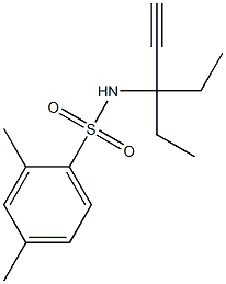 N-(3-ethylpent-1-yn-3-yl)-2,4-dimethylbenzenesulfonamide 구조식 이미지