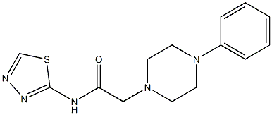 2-(4-phenylpiperazin-1-yl)-N-(1,3,4-thiadiazol-2-yl)acetamide 구조식 이미지