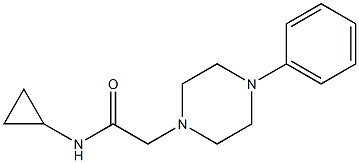 N-cyclopropyl-2-(4-phenylpiperazin-1-yl)acetamide 구조식 이미지