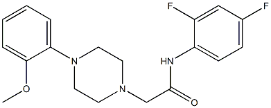 N-(2,4-difluorophenyl)-2-[4-(2-methoxyphenyl)piperazin-1-yl]acetamide Structure