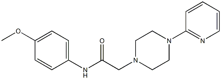 N-(4-methoxyphenyl)-2-(4-pyridin-2-ylpiperazin-1-yl)acetamide 구조식 이미지