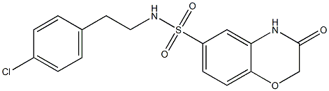 N-[2-(4-chlorophenyl)ethyl]-3-oxo-4H-1,4-benzoxazine-6-sulfonamide 구조식 이미지