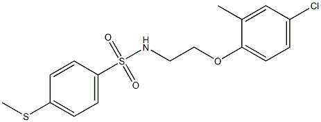 N-[2-(4-chloro-2-methylphenoxy)ethyl]-4-methylsulfanylbenzenesulfonamide 구조식 이미지