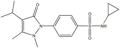 N-cyclopropyl-4-(2,3-dimethyl-5-oxo-4-propan-2-ylpyrazol-1-yl)benzenesulfonamide Structure