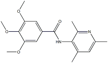 3,4,5-trimethoxy-N-(2,4,6-trimethylpyridin-3-yl)benzamide 구조식 이미지