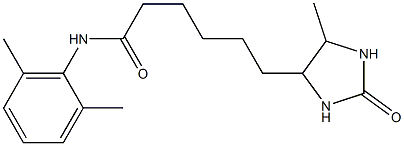 N-(2,6-dimethylphenyl)-6-(5-methyl-2-oxoimidazolidin-4-yl)hexanamide 구조식 이미지