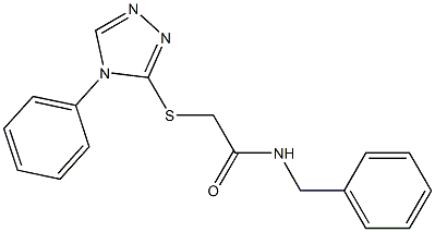 N-benzyl-2-[(4-phenyl-1,2,4-triazol-3-yl)sulfanyl]acetamide 구조식 이미지