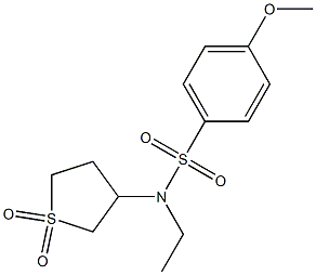 N-(1,1-dioxothiolan-3-yl)-N-ethyl-4-methoxybenzenesulfonamide 구조식 이미지