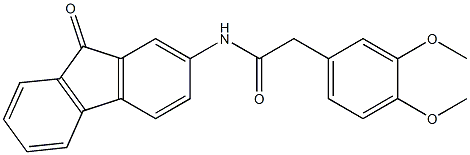 2-(3,4-dimethoxyphenyl)-N-(9-oxofluoren-2-yl)acetamide 구조식 이미지