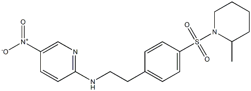 N-[2-[4-(2-methylpiperidin-1-yl)sulfonylphenyl]ethyl]-5-nitropyridin-2-amine Structure