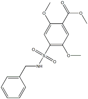 methyl 4-(benzylsulfamoyl)-2,5-dimethoxybenzoate 구조식 이미지